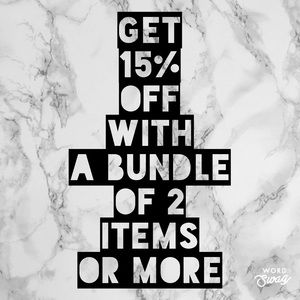 Get 15% off bundles of 2 or more items